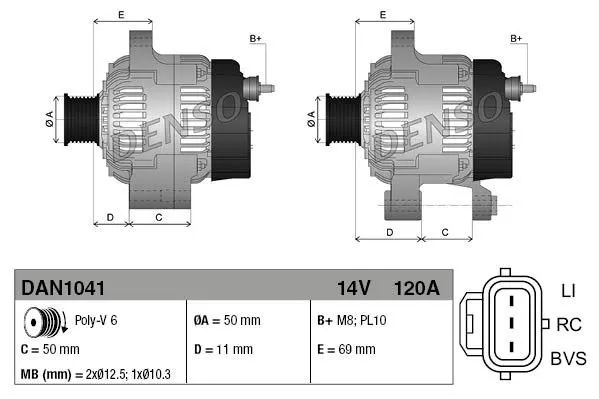 ALTERNATÖR DENSO DAN1041