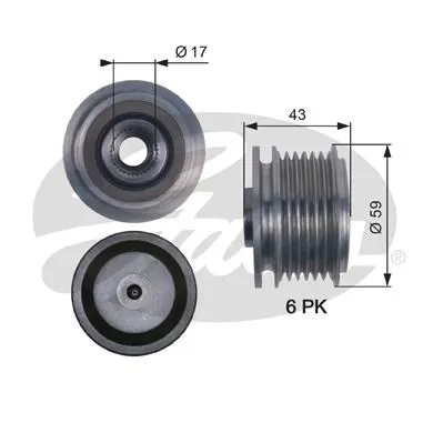 ALTERNATÖR KASNAĞI GATES OAP7112