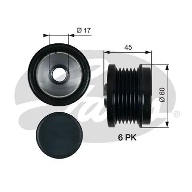 ALTERNATÖR KASNAĞI GATES OAP7155