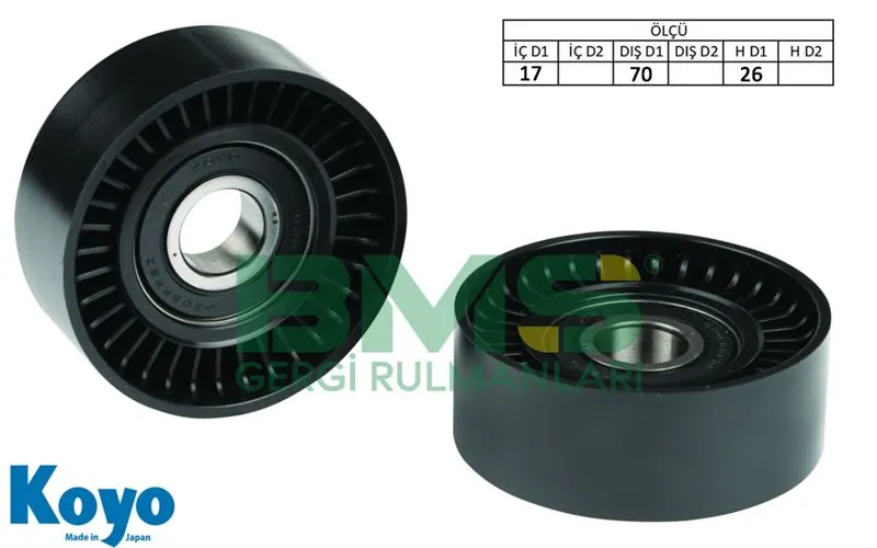 ALTERNATÖR V KAYIŞ GERGİ RULMANI MAKARASI BMS 002