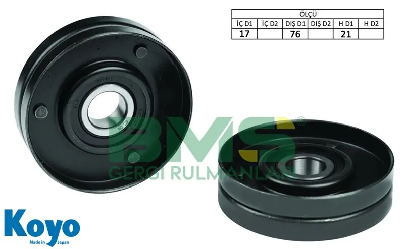 ALTERNATÖR V KAYIŞ GERGİ RULMANI MAKARASI BMS 005