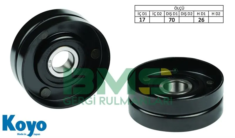 ALTERNATÖR V KAYIŞ GERGİ RULMANI MAKARASI BMS 006