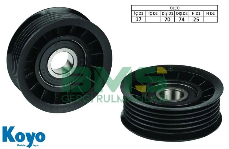 ALTERNATÖR V KAYIŞ GERGİ RULMANI MAKARASI BMS 012