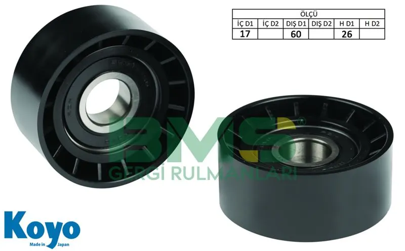 ALTERNATÖR V KAYIŞ GERGİ RULMANI MAKARASI BMS 013