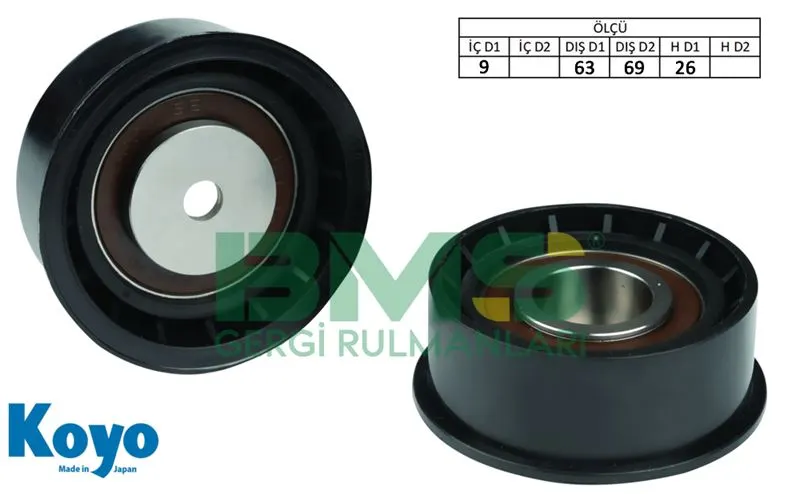 ALTERNATÖR V KAYIŞ GERGİ RULMANI MAKARASI BMS 016