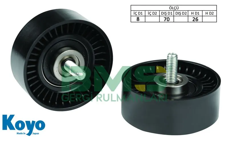 ALTERNATÖR V KAYIŞ GERGİ RULMANI MAKARASI BMS 017