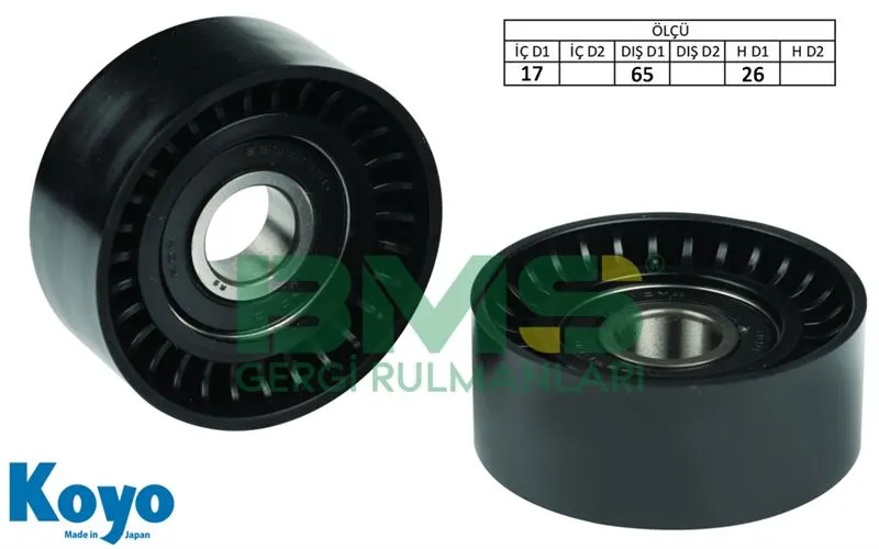ALTERNATÖR V KAYIŞ GERGİ RULMANI MAKARASI BMS 018
