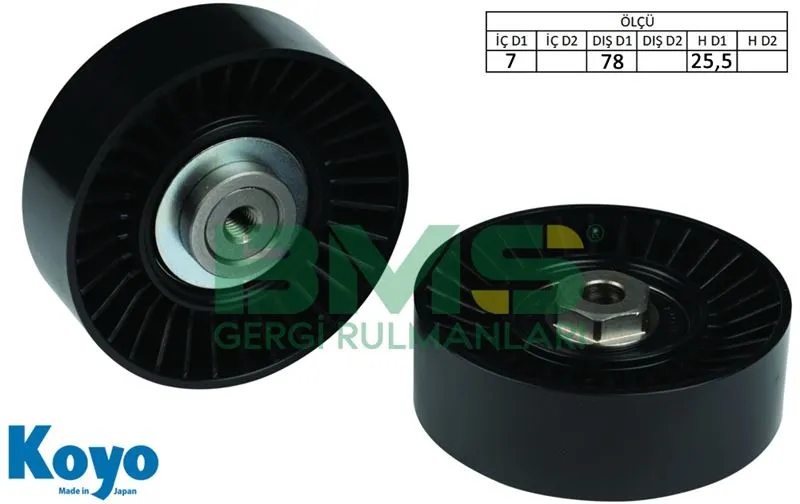 ALTERNATÖR V KAYIŞ GERGİ RULMANI MAKARASI BMS 025