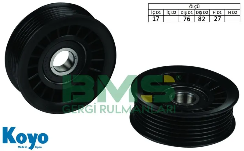 ALTERNATÖR V KAYIŞ GERGİ RULMANI MAKARASI BMS 037