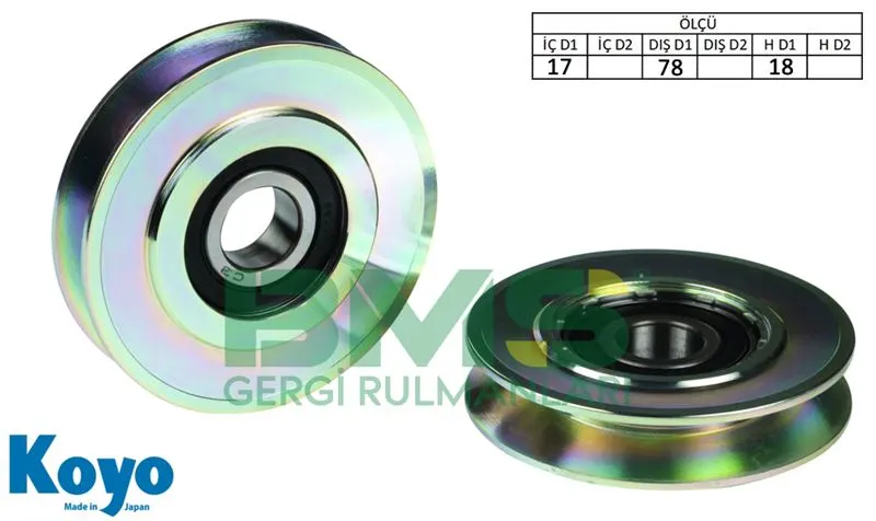 ALTERNATÖR V KAYIŞ GERGİ RULMANI MAKARASI BMS 047