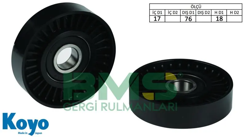 ALTERNATÖR V KAYIŞ GERGİ RULMANI MAKARASI BMS 049