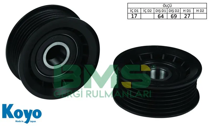 ALTERNATÖR V KAYIŞ GERGİ RULMANI MAKARASI BMS 050