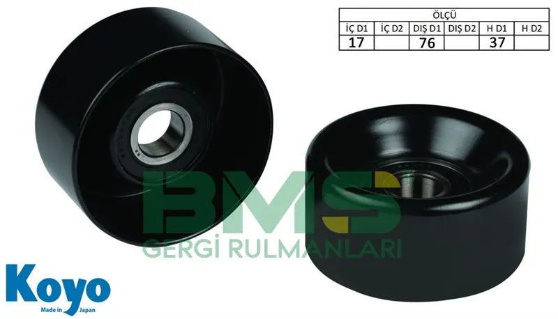 ALTERNATÖR V KAYIŞ GERGİ RULMANI MAKARASI BMS 080