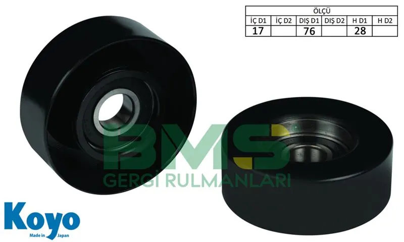 ALTERNATÖR V KAYIŞ GERGİ RULMANI MAKARASI BMS 091