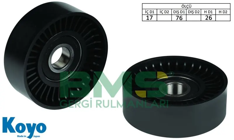 ALTERNATÖR V KAYIŞ GERGİ RULMANI MAKARASI BMS 206