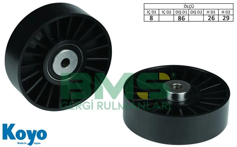 ALTERNATÖR V KAYIŞ GERGİ RULMANI MAKARASI BMS 211