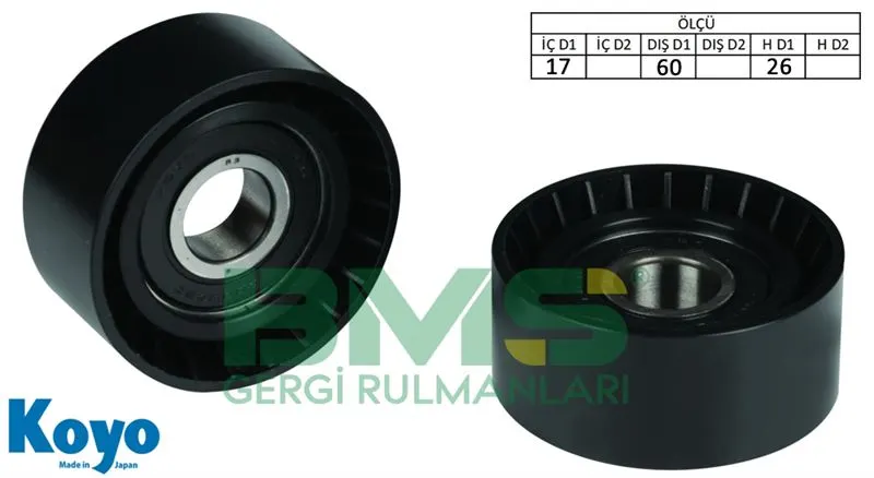 ALTERNATÖR V KAYIŞ GERGİ RULMANI MAKARASI BMS 252