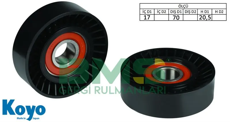 ALTERNATÖR V KAYIŞ GERGİ RULMANI MAKARASI BMS 260