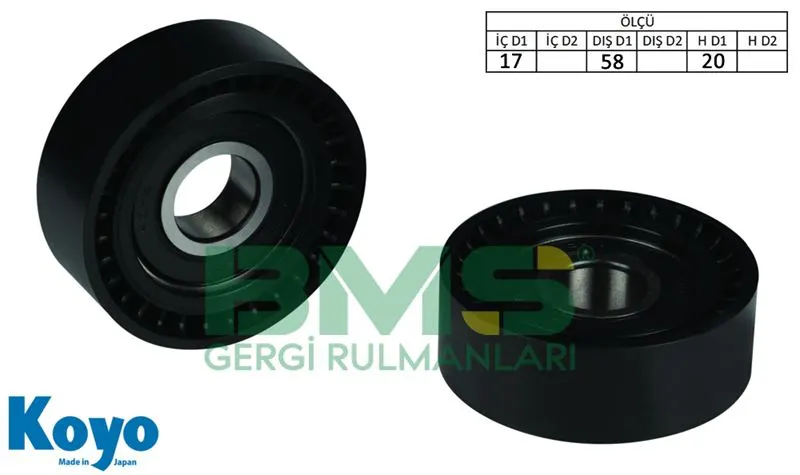 ALTERNATÖR V KAYIŞ GERGİ RULMANI MAKARASI BMS 265