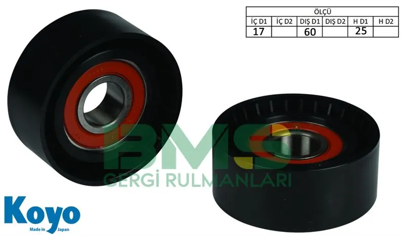 ALTERNATÖR V KAYIŞ GERGİ RULMANI MAKARASI BMS 271