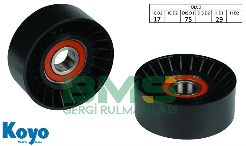 ALTERNATÖR V KAYIŞ GERGİ RULMANI MAKARASI BMS 292