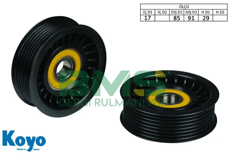 ALTERNATÖR V KAYIŞ GERGİ RULMANI MAKARASI BMS 319