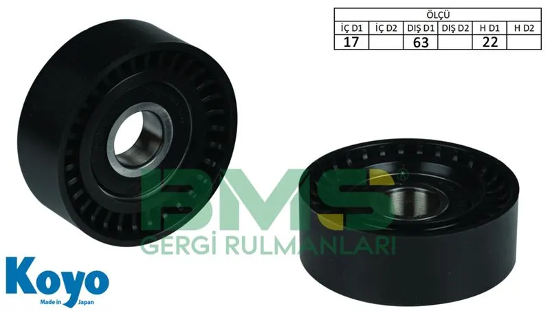 ALTERNATÖR V KAYIŞ GERGİ RULMANI MAKARASI BMS 328