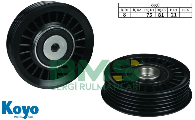 ALTERNATÖR V KAYIŞ GERGİ RULMANI MAKARASI BMS 342