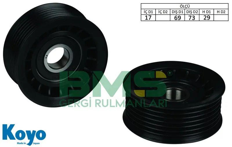 ALTERNATÖR V KAYIŞ GERGİ RULMANI MAKARASI BMS 350