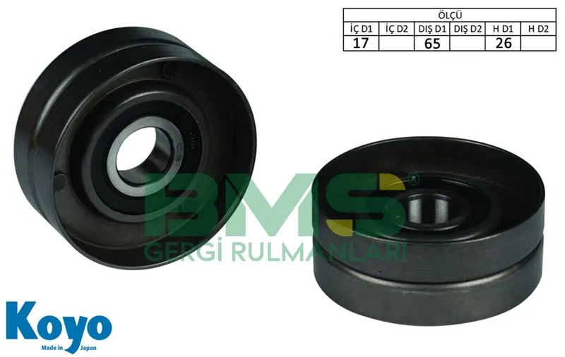 ALTERNATÖR V KAYIŞ GERGİ RULMANI MAKARASI BMS 358