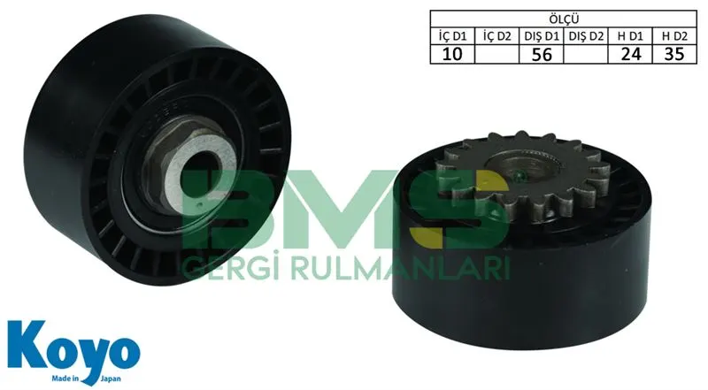 ALTERNATÖR V KAYIŞ GERGİ RULMANI MAKARASI BMS 367