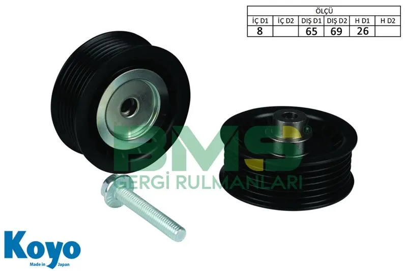ALTERNATÖR V KAYIŞ GERGİ RULMANI MAKARASI BMS 413