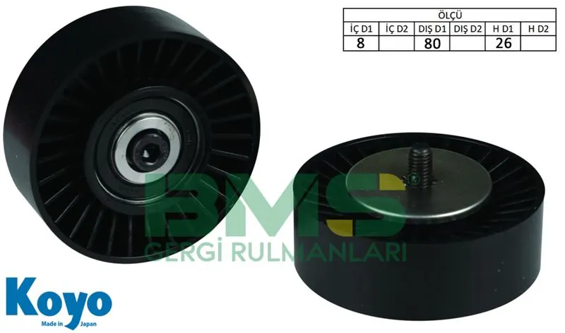 ALTERNATÖR V KAYIŞ GERGİ RULMANI MAKARASI BMS 420