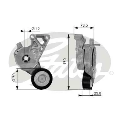 ALTERNATÖR V KAYIŞ GERGİ RULMANI MAKARASI GATES T38148