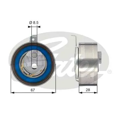 ALTERNATÖR V KAYIŞ GERGİ RULMANI MAKARASI GATES T43152