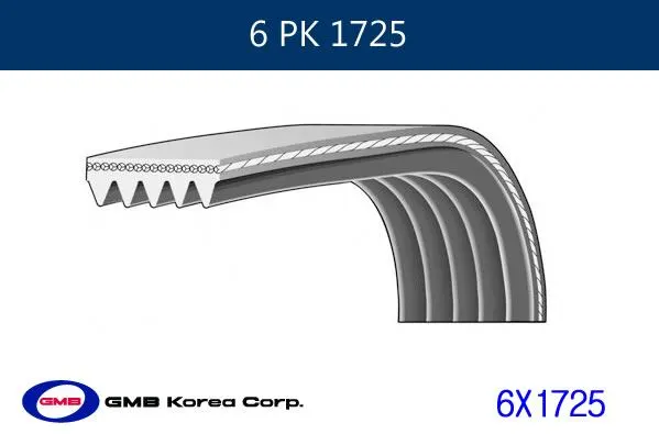 ALTERNATÖR V KAYIŞI GMB GPK 6PK1725