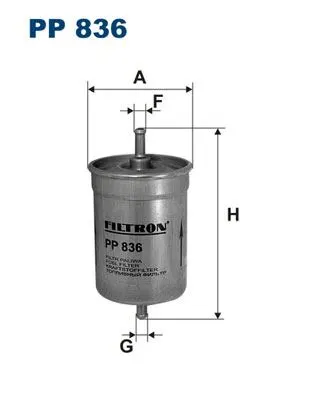 BENZİN FİLTRESİ FILTRON PP 836