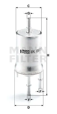 BENZİN FİLTRESİ MANN WK69/1
