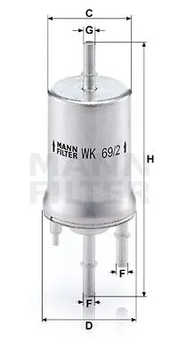 BENZİN FİLTRESİ MANN WK69/2