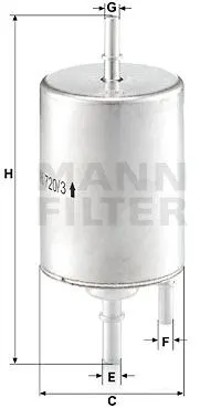 BENZİN FİLTRESİ MANN WK720/3