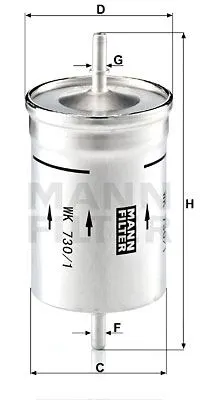 BENZİN FİLTRESİ MANN WK730/1