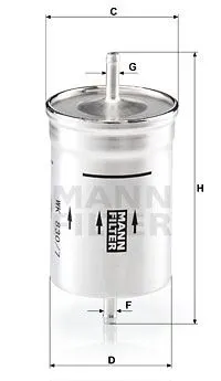 BENZİN FİLTRESİ MANN WK830/7
