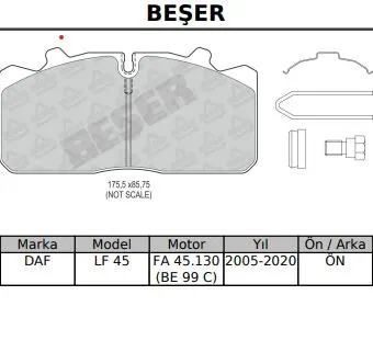 BESER - Ağır Vasıta DİSK BALATA BESER 3565