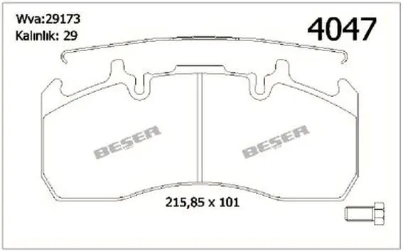BESER - Ağır Vasıta DİSK BALATA BESER 4047