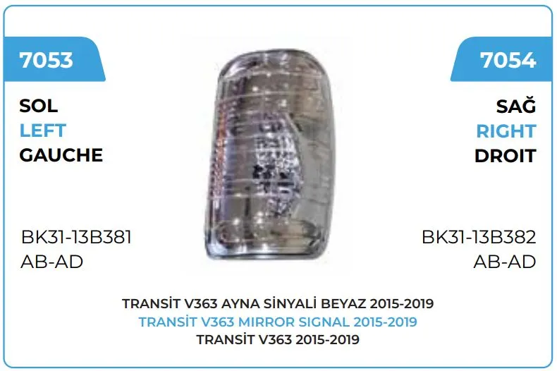 DİKİZ AYNASI SİNYALİ LAMBASI PLEKSAN 7054