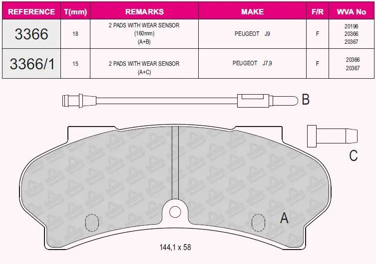 DİSK BALATA BESER 3366/18