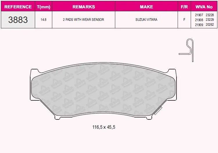 DİSK BALATA BESER 3883