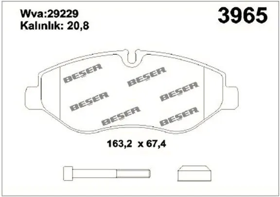 DİSK BALATA BESER 3965