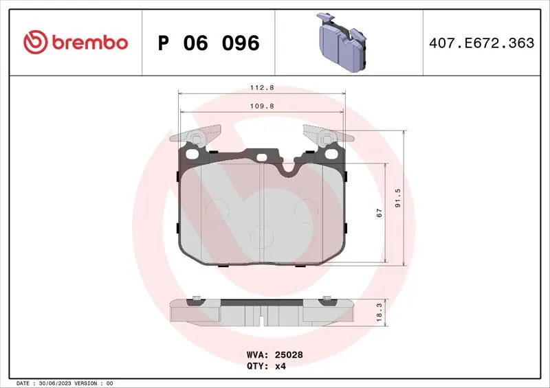DİSK BALATA BREMBO P06096