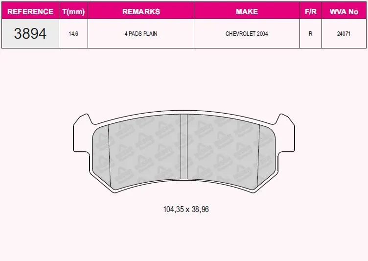 DİSK BALATA GRAP 93894